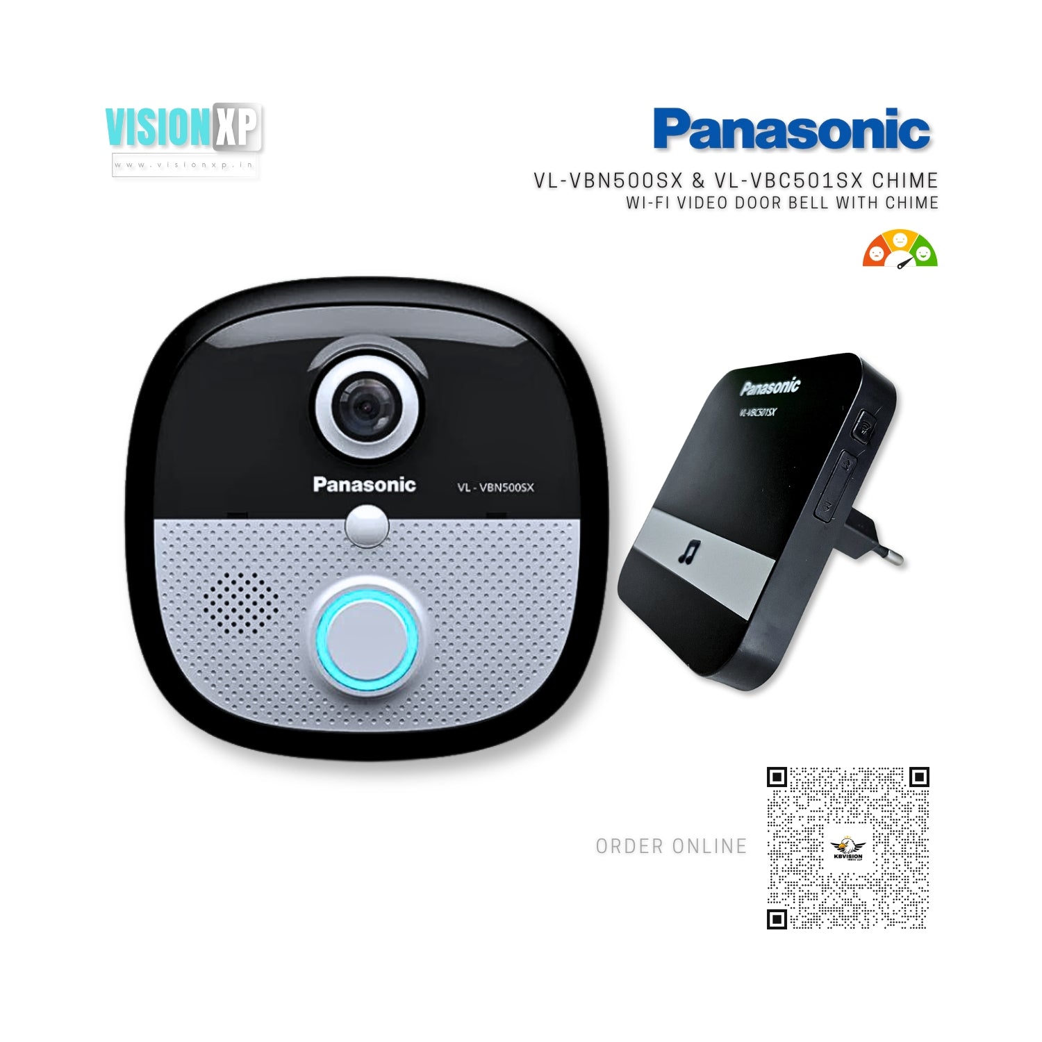 Panasonic VL-VBN500SX WiFi Video Door Bell with VL-VBC501SX Chime Panasonic VL-VBN500SX WiFi Video Door Bell with VL-VBC501SX Chime